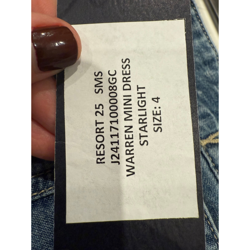 Veronica Beard Warren Denim Minidress shift Blue Size 4 NWT $398 - Picture 9 of 12